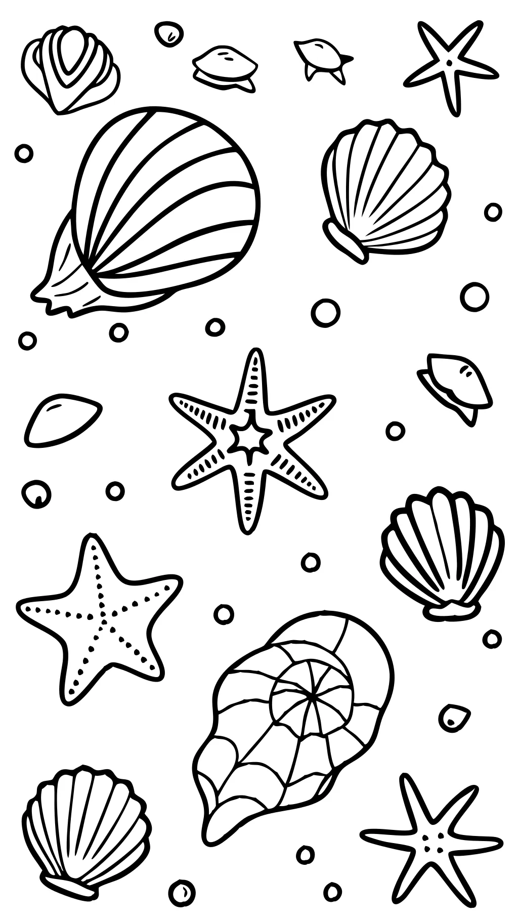 coloriage de coquilles de mer